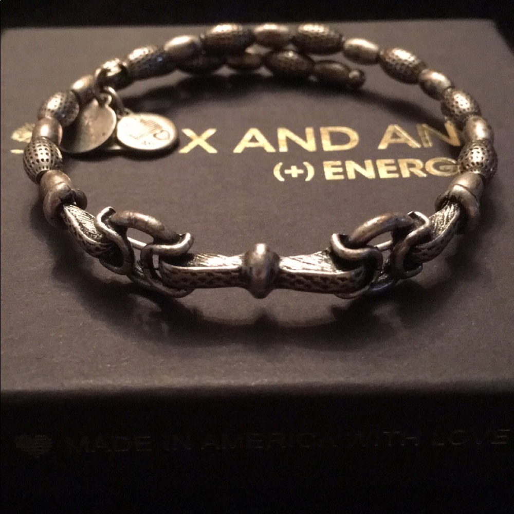 Authentic Alex and Ani silver wrap bangle